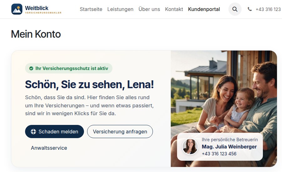 Kundenportal von Weitblick